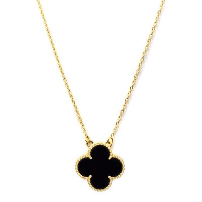 18K Gold Onyx Necklace