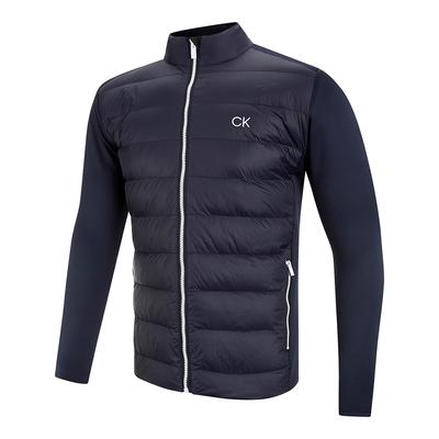 Navy Quilted Hybrid Jacket
