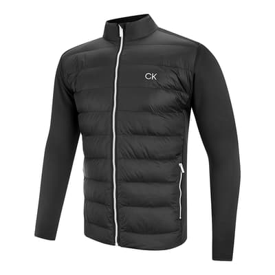 Black Quilted Hybrid Jacket