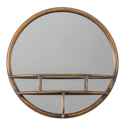 Reedley Round Mirror, Bronze