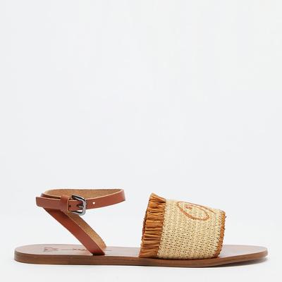 Brown Woven Acacia Sandel 