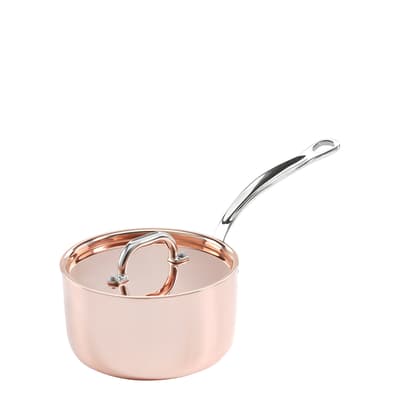 16cm Copper Induction Saucepan with Lid