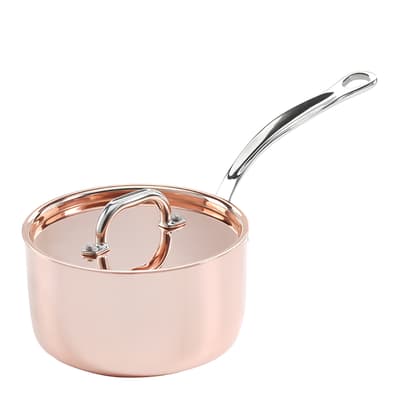 20cm Copper Induction Saucepan with Lid