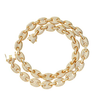 18K Gold Iconic Link Zircon Bracelet