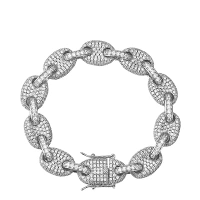 Silver Iconic Link Zircon Necklace