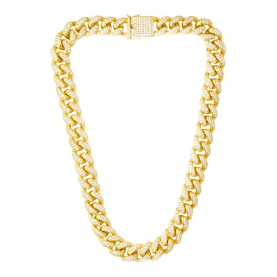 18K Gold Zircon Necklace