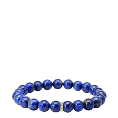 18K Gold Zircon Lapis Bracelet