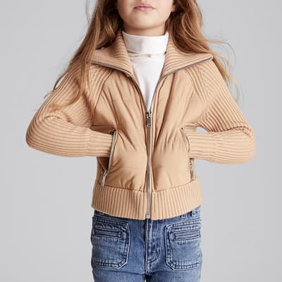 Girl's Camel Kaleigh Wool Blend Hybrid Jacket