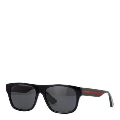 Men's Black Gucci Rectangular Gucci Sunglasses 56mm