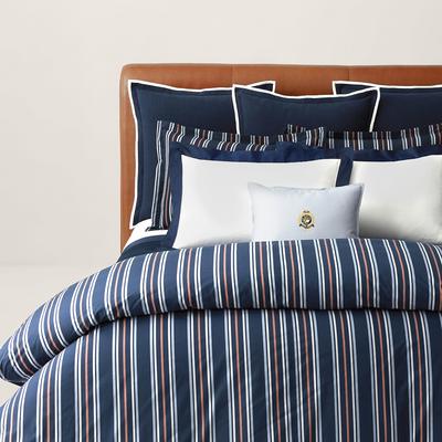 Baylee King Duvet Cover, Navy/Red