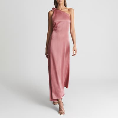 Pink Delphine One-Shoulder Maxi Dress