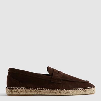 Chocolate Slip On Suede Espadrille