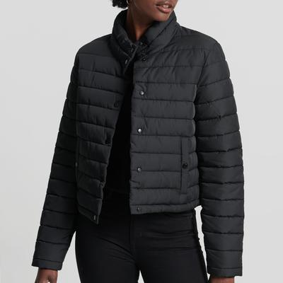 Black Boxy Puffer Jacket