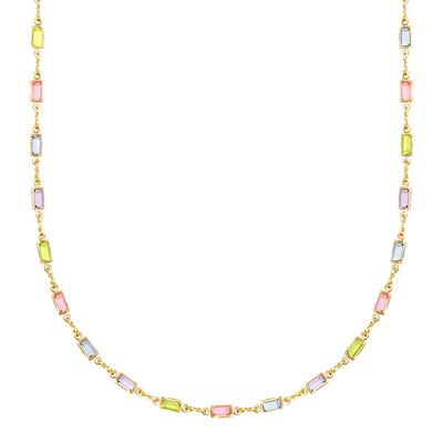 18K Multi Color Stone Necklace