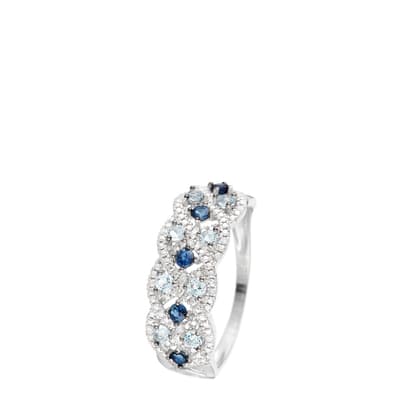 White Gold Multi-Stone Sapphire Ring