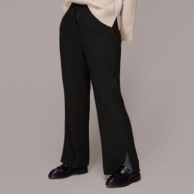 Black Side Split Trousers