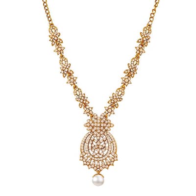 18K Gold Embellished & Pearl Pendant Necklace