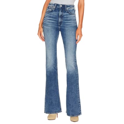 Mid Blue Casey High Rise Flare Jeans