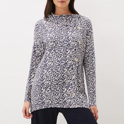 Ivory Serenia Animal Print Top