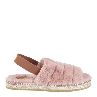 Pink Faux Fur Montego Bay Slippers