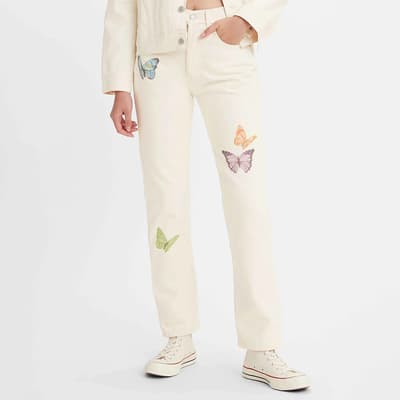 Cream 501® Butterfly Graphic Straight Leg Jeans