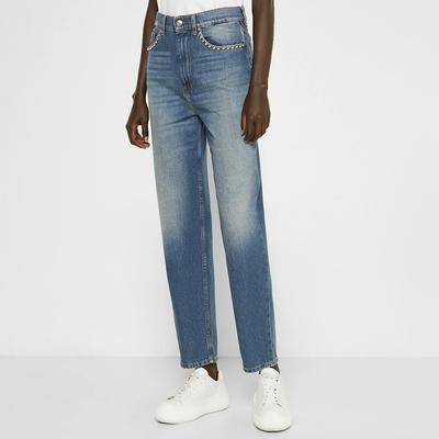 Arctic Blue Dame Straight Leg Jeans