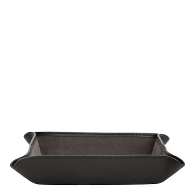 Black/Grey Wolf Blake Leather Coin Tray
