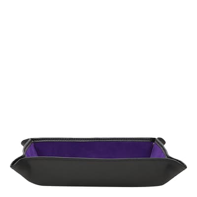 Black/Purple Wolf Blake Leather Coin Tray