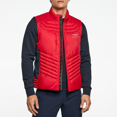 Red High Neck Gilet