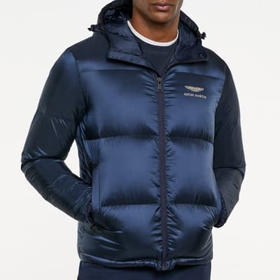 Blue AMR Quilted Puffer Jacket
