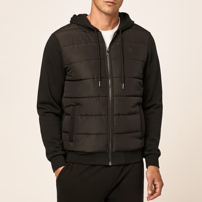 Black Quilted Full Zip Jacket