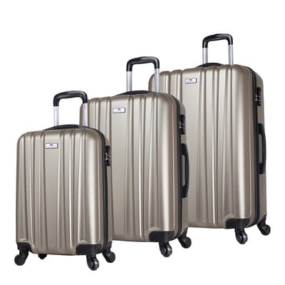 Gold Cabin/Medium And Large Suitcase (Set Of 3)