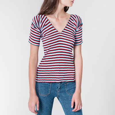 Multi Striped Cotton T shirt