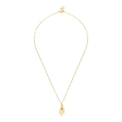 18K Gold Hand of Protection Necklace