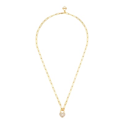 18K Gold Lock of Love Necklace