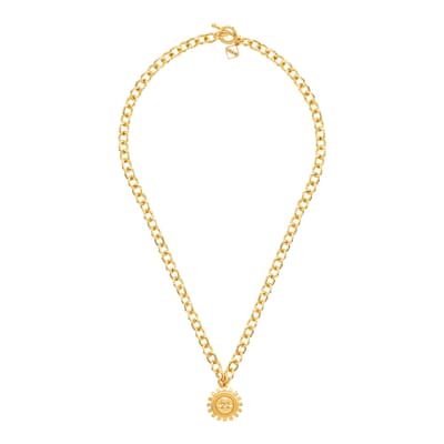 18K Gold Sun Goddess Necklace