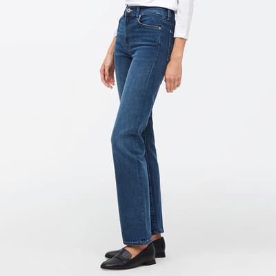 Mid Blue Stretch Straight Jeans