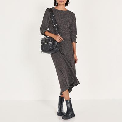 Blac Metallic Freya Glitter Midi Dress