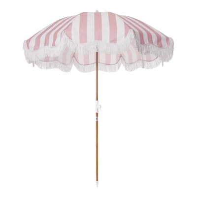 Holiday Beach Umbrella, Pink Crew Stripe