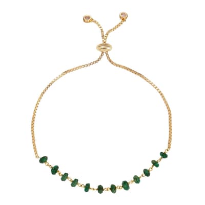 18K Gold Emerald Bracelet