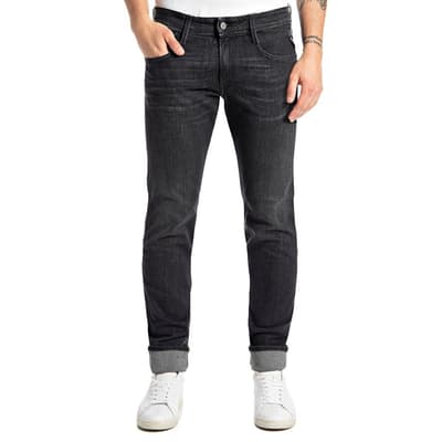 Washed Black Anbass Slim Stretch Jeans