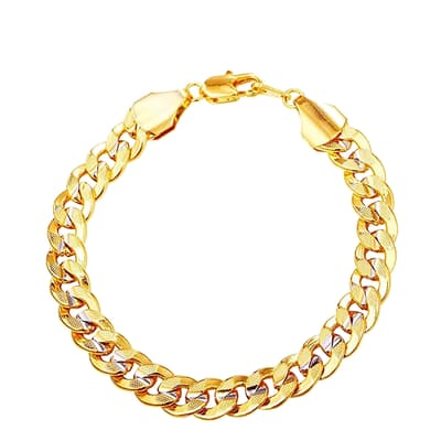 18k Gold Two Tone Link Bracelet