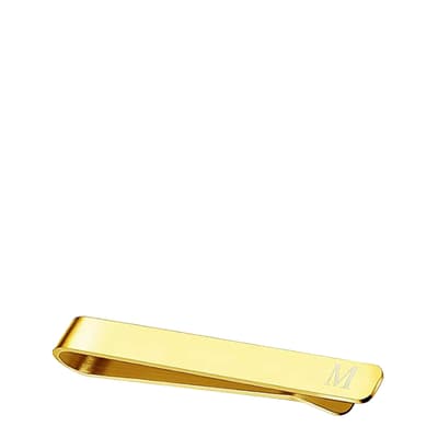18k Gold Initial M Tie Bar