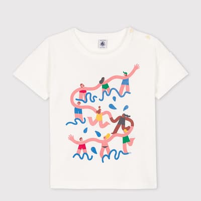 White Graphic Cotton T-Shirt