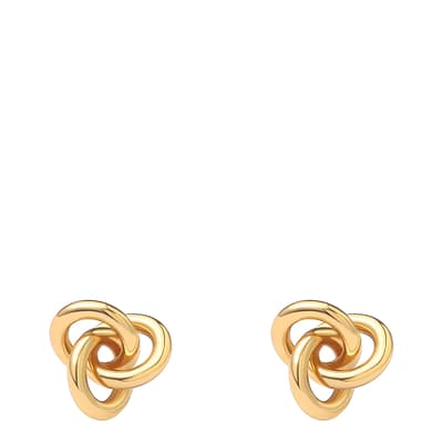 18K Gold Love Knot Polished Earrings
