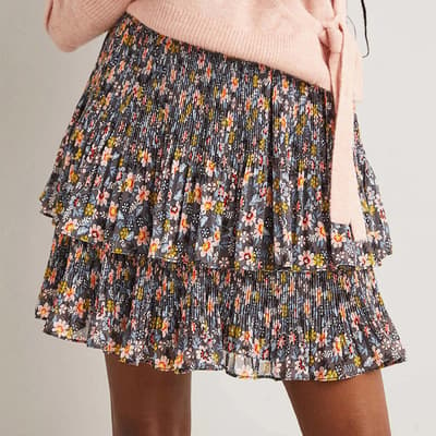 Multi Plisse Mini Skirt