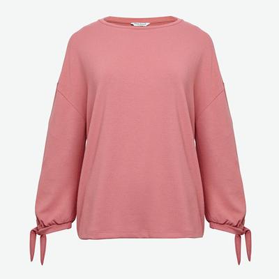 Pink Jersey Bow Sleeve Top
