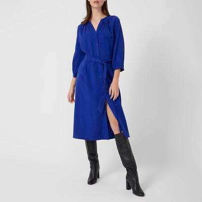 Royal Blue Belted Shirt Dress