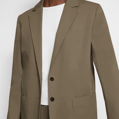 Taupe Cotton Blend Jacket