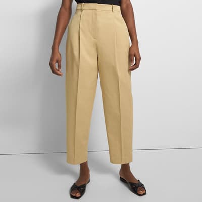 Sand Carrot Cotton Blend Trousers